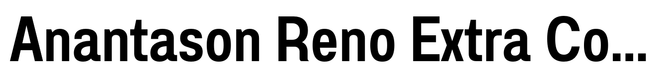 Anantason Reno Extra Condensed Semi Bold